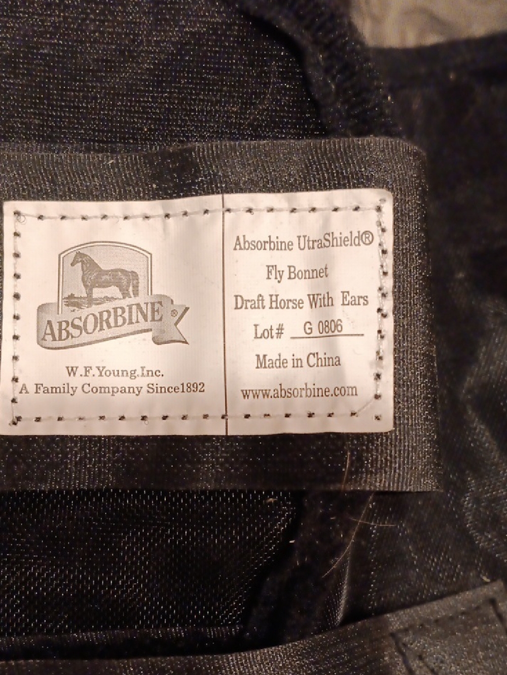 Absorbine Absorbine UltraShield Fly Bonnet Blk.Full DRAFT Never used! Free Ship!